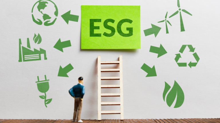 ESG for environmental social and governance. concept of developing a nature conversation investment plan